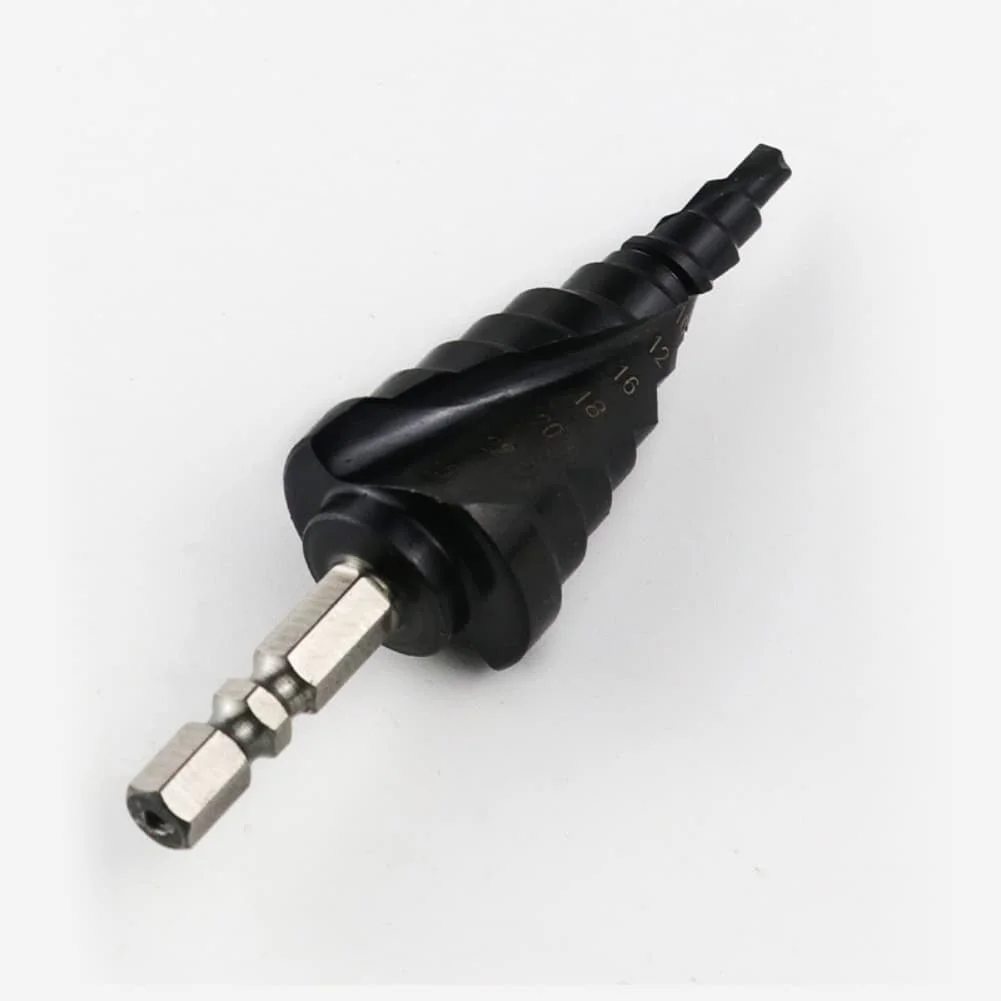 M 35 Step Drill Bit with Anti Slip Non Slip Tip and Dual Flute for Fast and Clean Hole Drilling on Multiple Surfaces