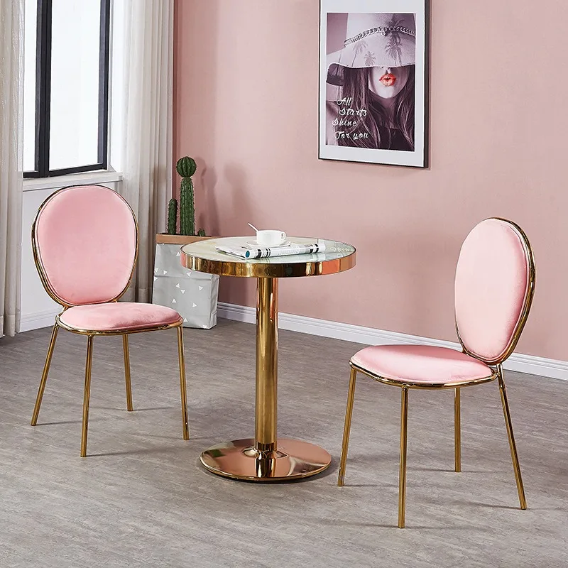 Light luxury flannel dining chair, negotiation chair, coffee shop, western restaurant, tea restaurant, milk tea shop, sales depa
