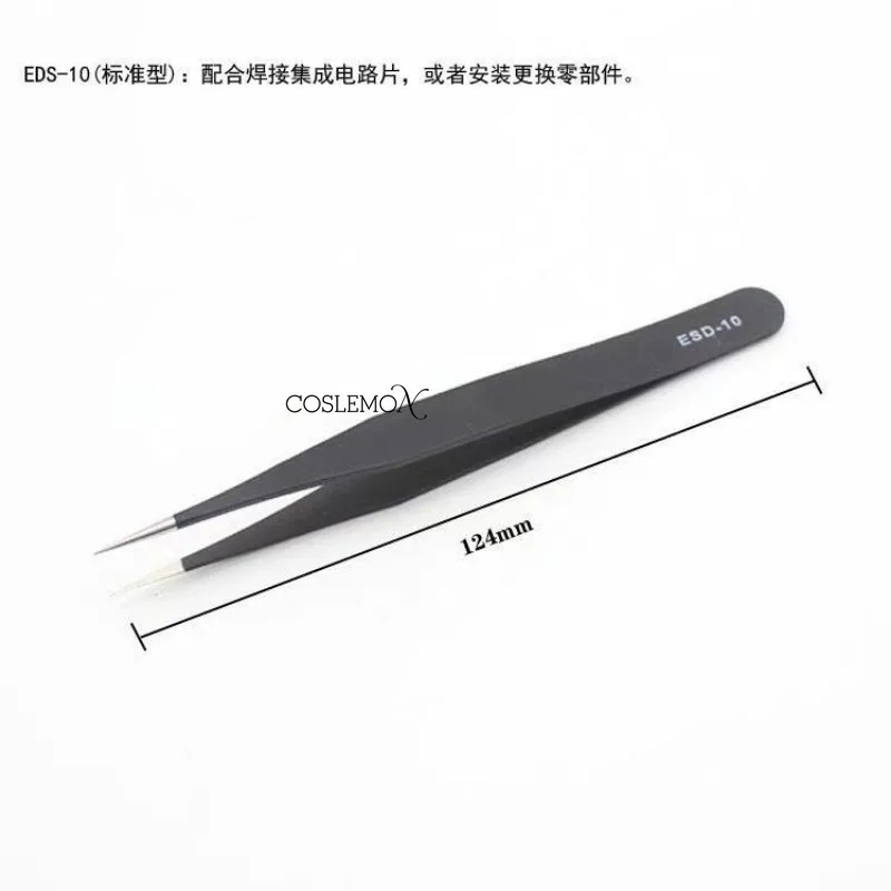 Stainless Steel Tweezers Eyelashes Anti Static Fine Pointed Elbow Precision Grafting Lash Tweezer DIY Cosmetic Makeup Tools