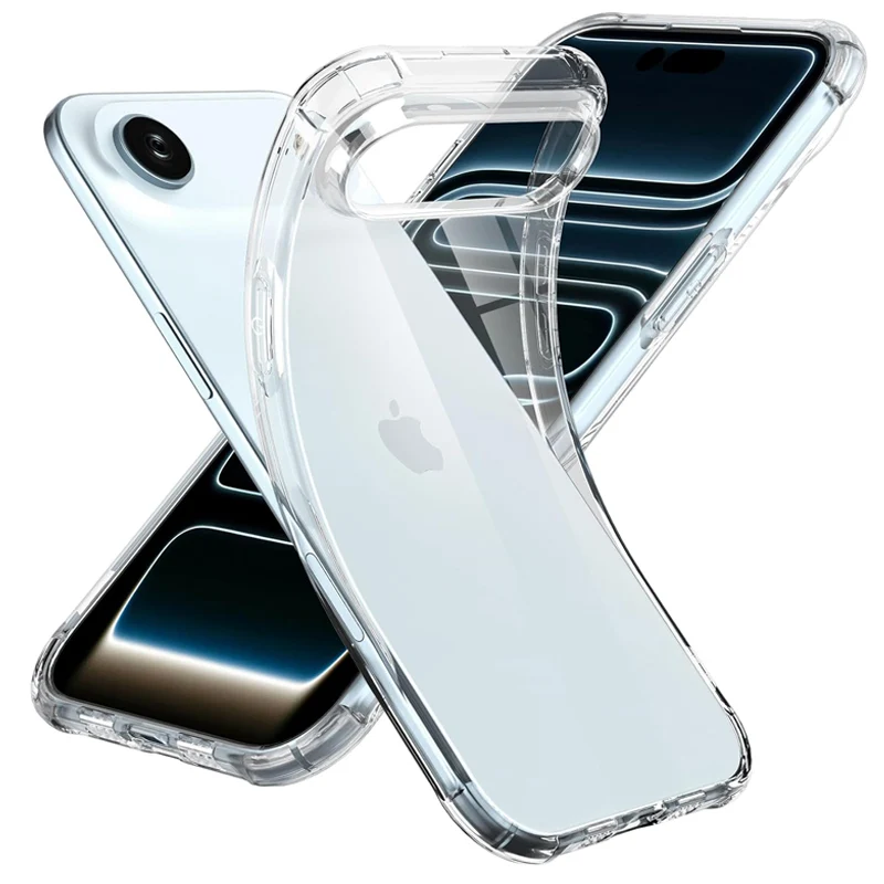 حافظة هاتف شفافة مضادة للصدمات لهاتف آيفون 17 16 15 11 12 13 Pro Max 16 Plus 13 Mini 17 حافظة لهاتف آيفون شفافة من السيليكون #1