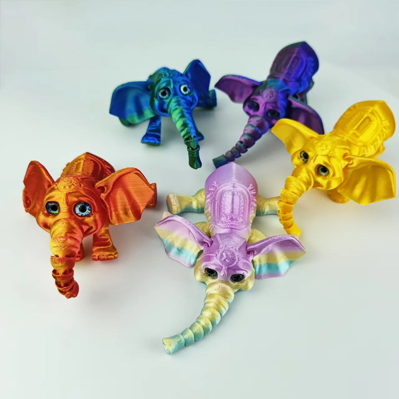 لطيف ثلاثية الأبعاد الطباعة الطفل الفيل محاكاة الحيوان الشكل الرسوم المتحركة الكرتون الحرف يده لعبة ديكور المنزل حلية طقم هدايا #1