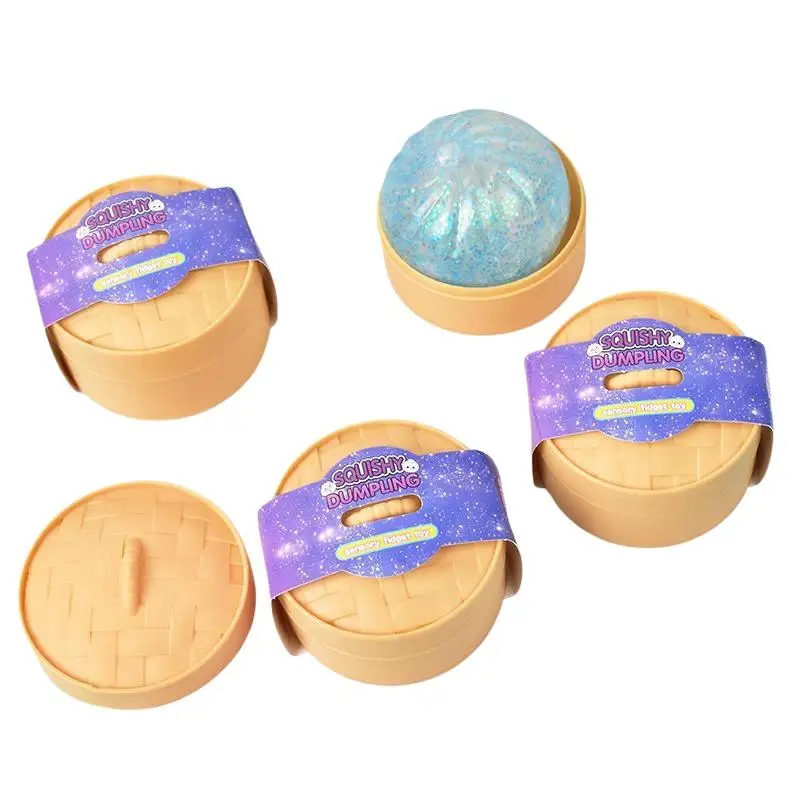 1/2Pcs Simulation Flash Dumpling Pressure Ball Office Home Decor Children Adults Gift Slow Rebound Soft Pinch Decompression Toys