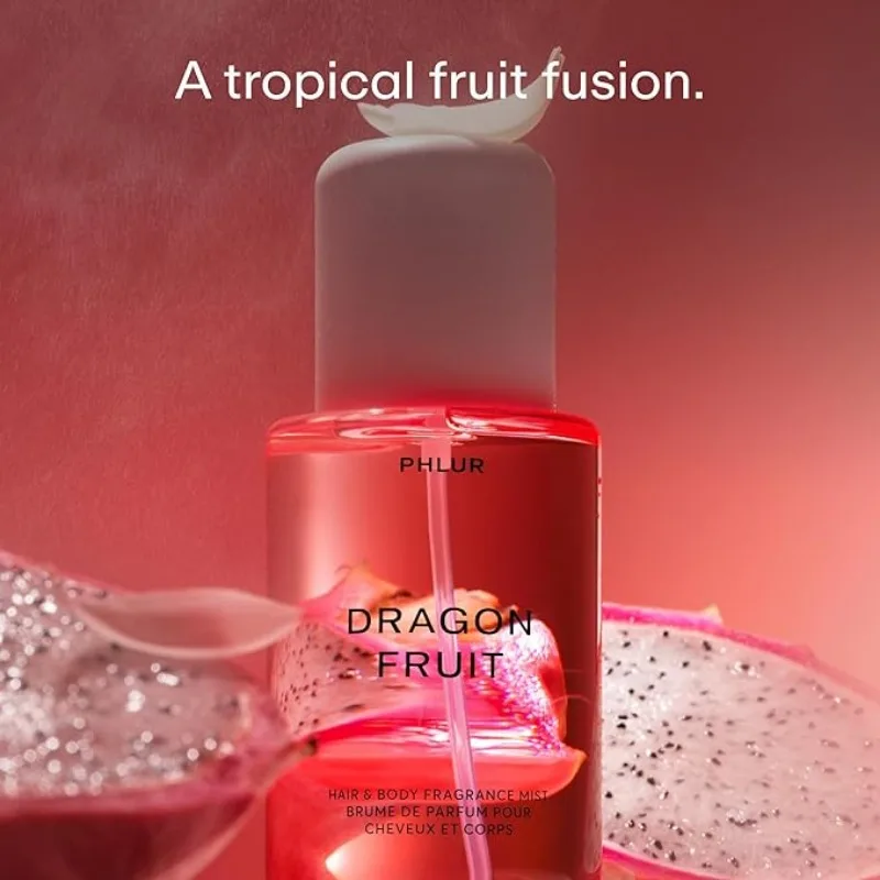 PHLUR HEAVY CREAM CARAMEL SKIN Dragon Fruit SET عطر نسائي عربي فرمون للشعر والجسم رذاذ كولونيا للرجل