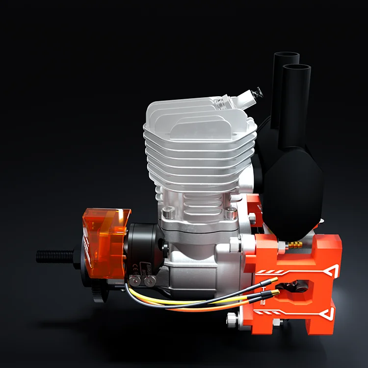 EPHIL X-20cc-R PRO Electric Start Gas Engine, 2-Stroke Rear Exhaust for RC Aircraft