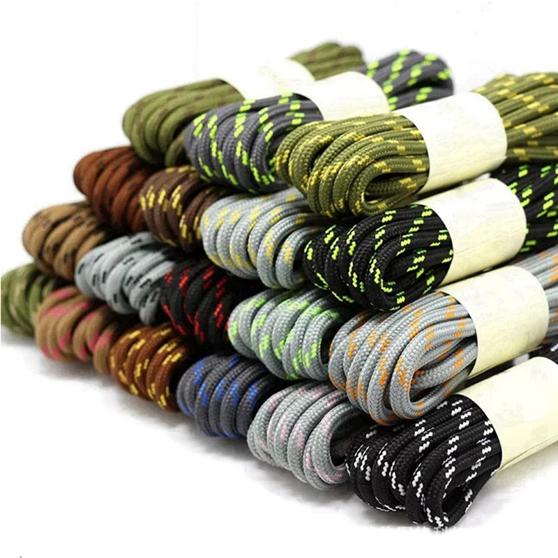 1 Pair Round Shoe Laces Linen Weave Cotton Shoelaces For Sneakers Canvas Shoes Accessories Wear-resistant Shoelace Shoestring