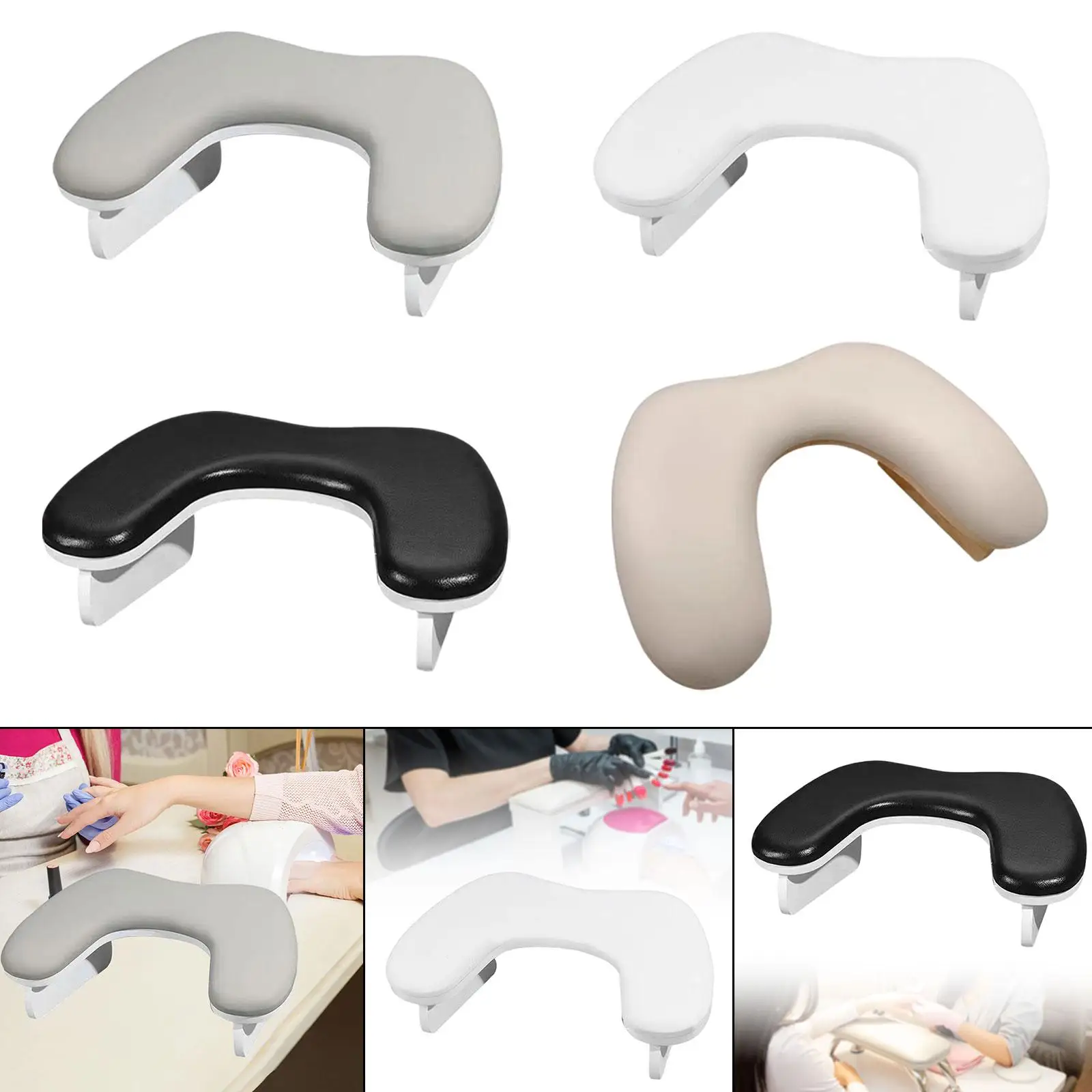 Nail Arm Rest Pillow Beauty Tool U Shaped Armrest for Manicurist Salon Girls