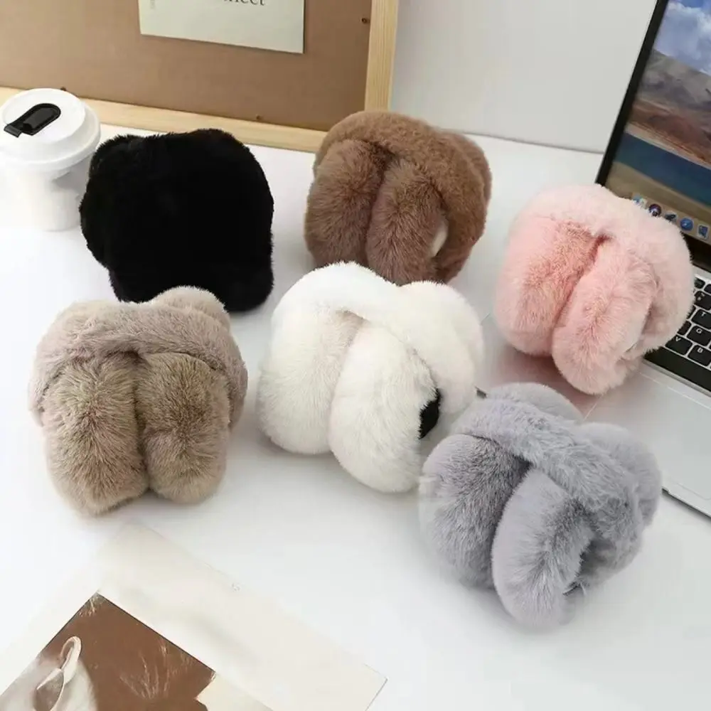 موضة غطاء الأذن تقليد الفراء غطاء للأذنين بلون للطي الشتاء غطاء للأذنين الباردة برهان يندبروف قناع الأذن الشتاء #5