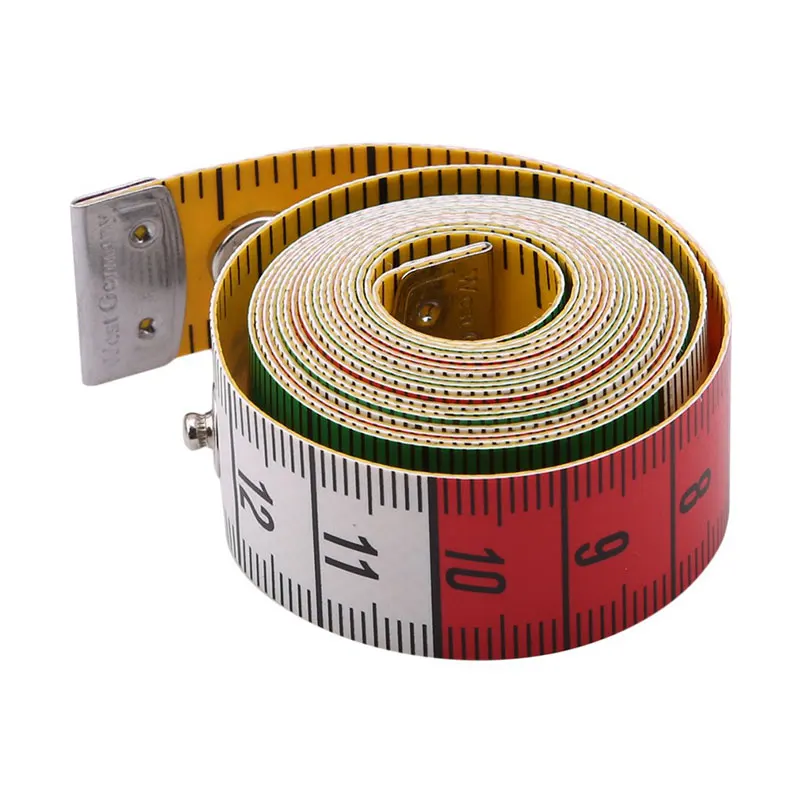 Tape Measure 150cm/60in Double-sided Sewing Ruler with a Snap Button Tailor Measuring Tools Soft Band Tape Body Measuring Ruler