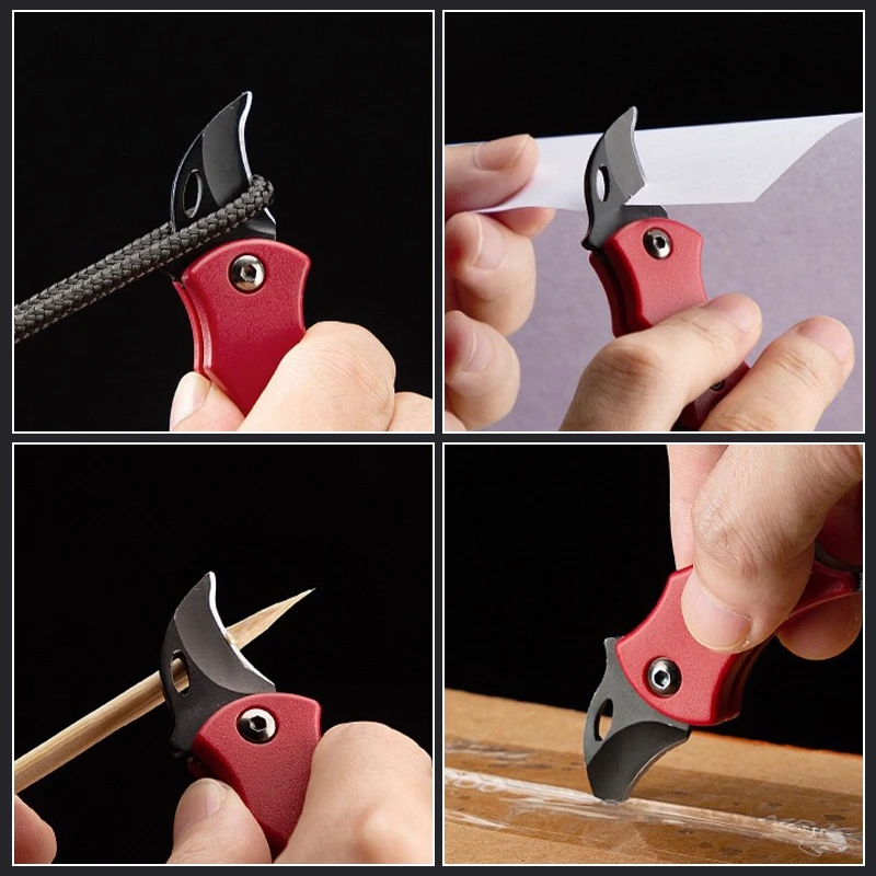 المحمولة جيب سكين للفرد التخييم في الهواء الطلق EDC سكاكين الفاكهة مقشرة صغيرة الرقبة المفاتيح سكين EDC التخييم التنزه قطع أداة