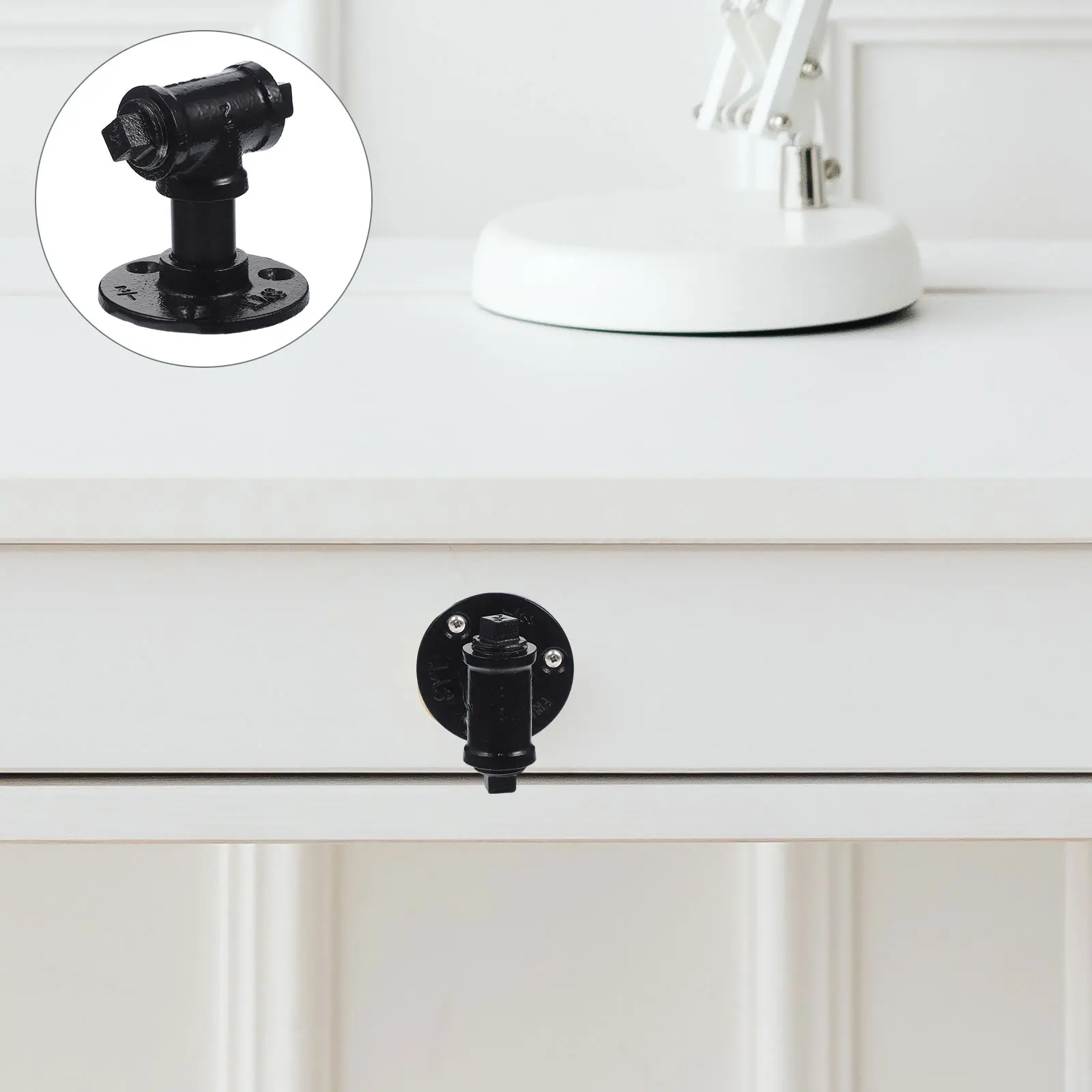 

1pc Iron Art Handles Vintage Industrial Cabinet Knobs Pipe Pull for Cupboards Wardrobe Drawers Kitchen Furniture Hardware Retro
