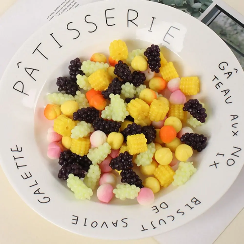 포도 스퀴즈 감각 장난감 옥수수 놀이 스퀴즈 복숭아 장난감 시뮬레이션 음식 미니 시뮬레이션 주방 장난감 어린이/어린이