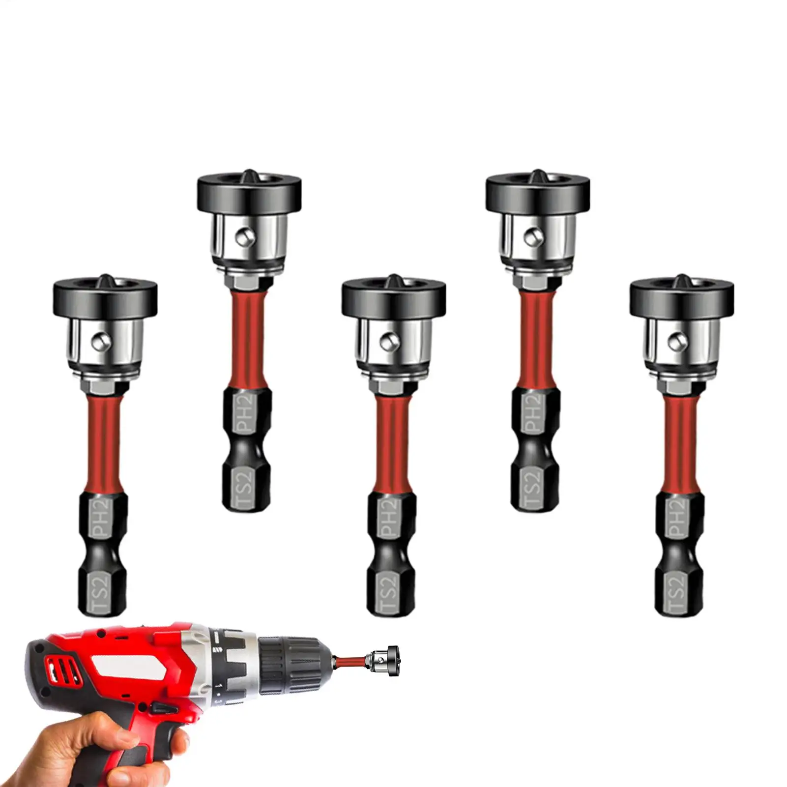 Magnetic Drywall Screwdriver Bits Hex Shank Position Bit Batch Head Plasterboard Screw Locator PH2 Electric Drill Power Tool