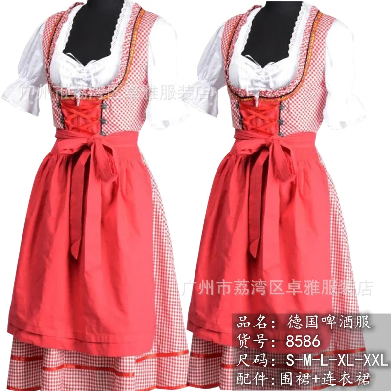 زي مهرجان البيرة للهالوين زي الخادمة البافارية زي أداء المسرح ملابس ذات استخدام خاص عبر الحدود #2