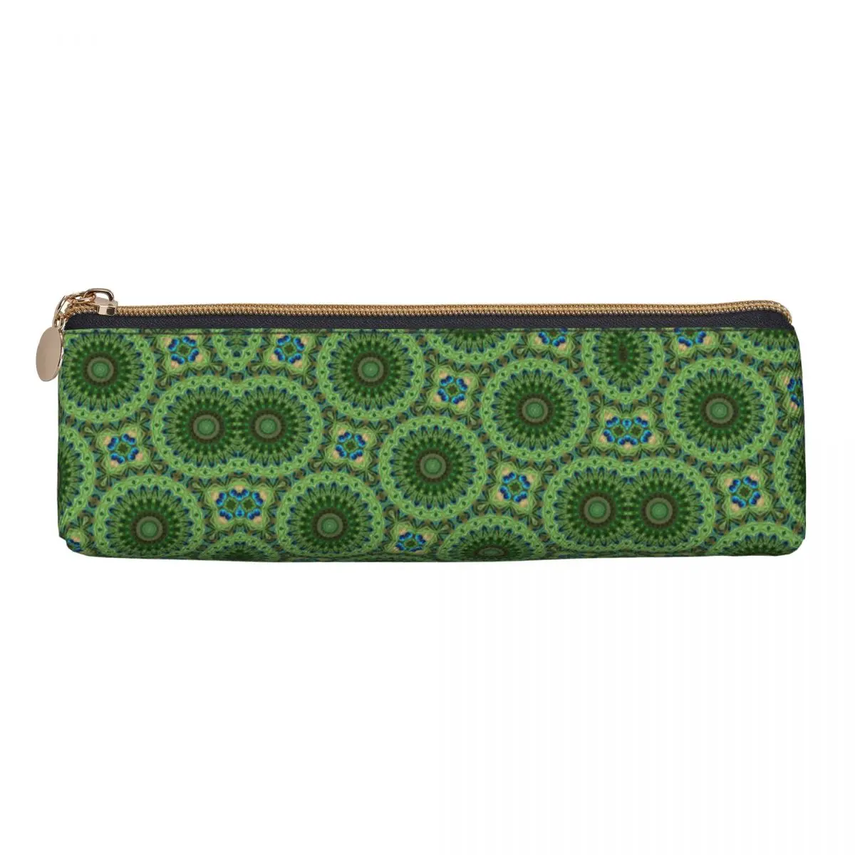 Mandala Style Art Pencil Case Abstract Peacock Medallion Design School Pencil Cases Triangle Child Pencil Bag School Supplies