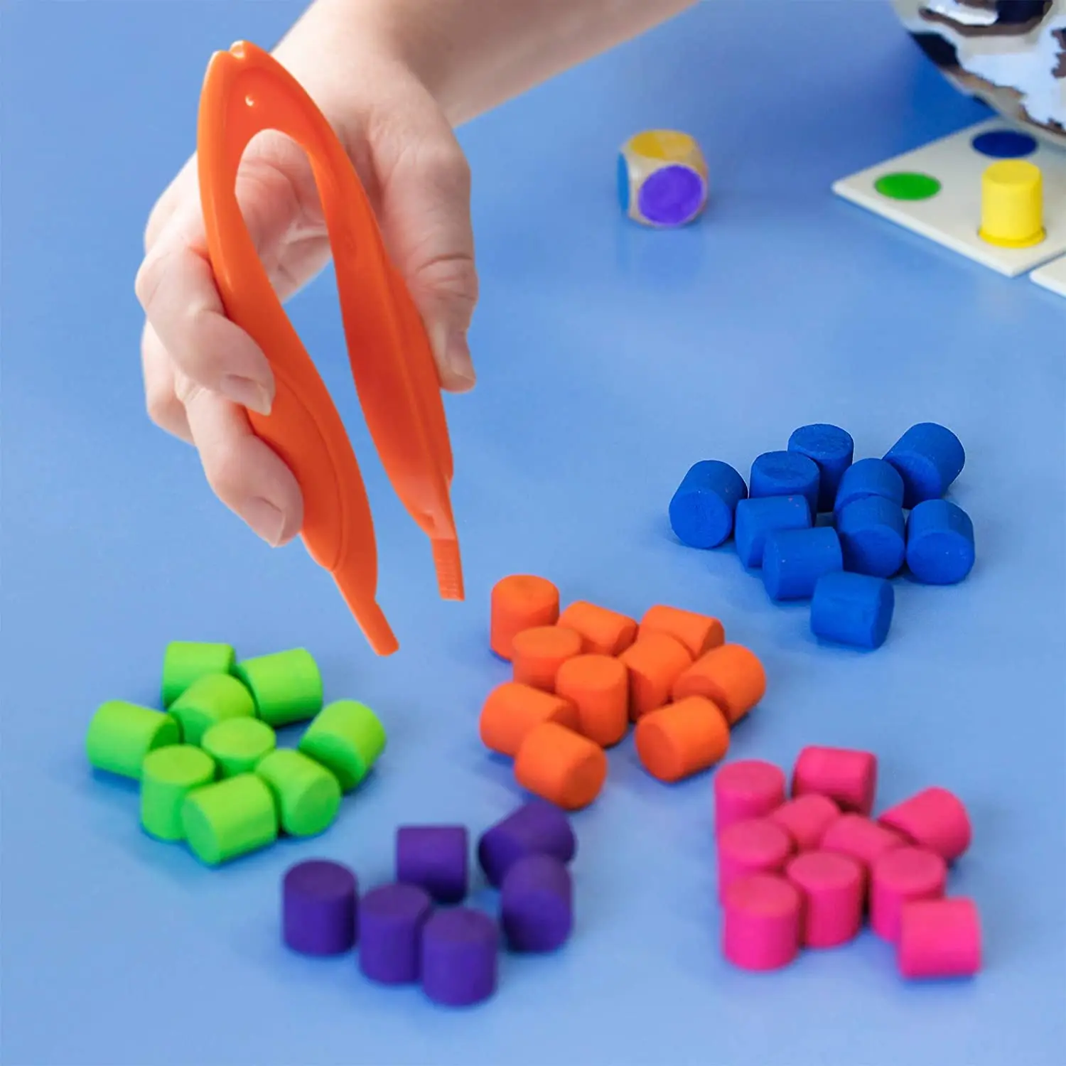 Ensemble d'outils d'entraînement à la motricité fine, jouets d'apprentissage précoce Montessori, jouets éducatifs pour enfants en bas âge, pince à épiler, 1 ensemble