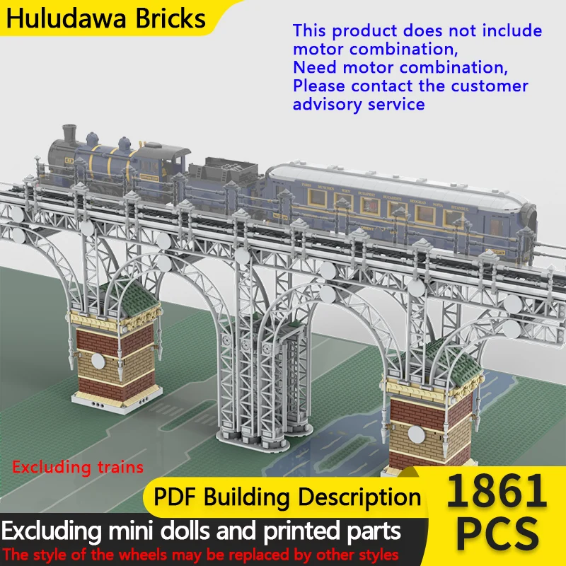 

City Street View Model MOC Building Bricks Track Railroad Bridge Modular Technology Children Holiday Gifts Assemble Toys Suit