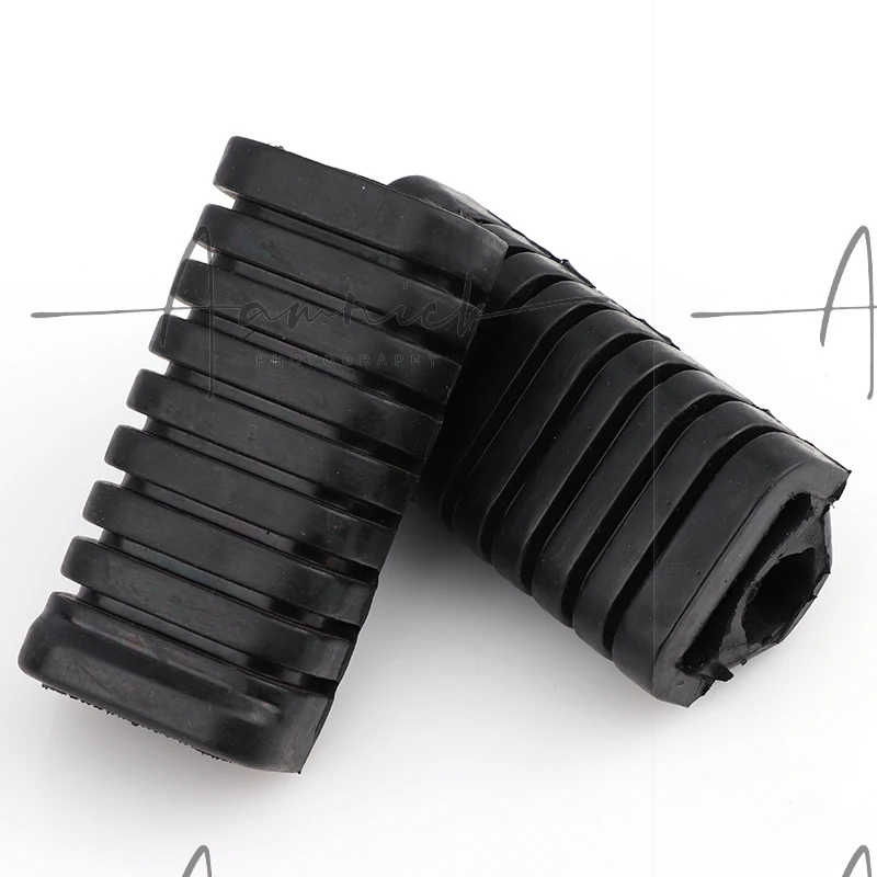 1 Pair Motorcycle Foot Pegs Rubber Anti-Slip Pedal Pegs Cover Set for Honda WY125 Motorcycle Parts New 2024