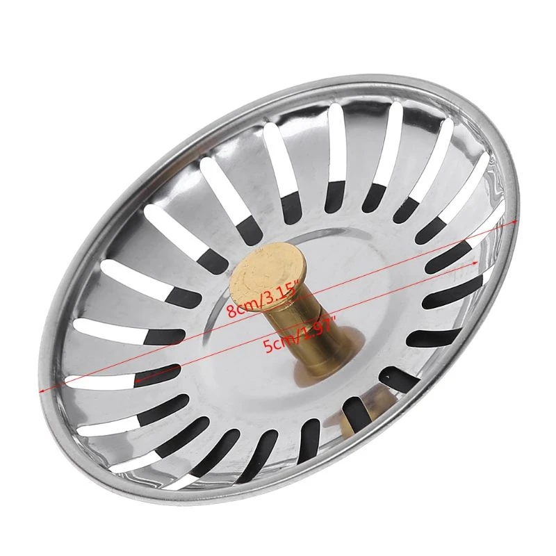 Colador fregadero acero inoxidable para residuos cocina, tapón filtro drenaje, cesta Dra