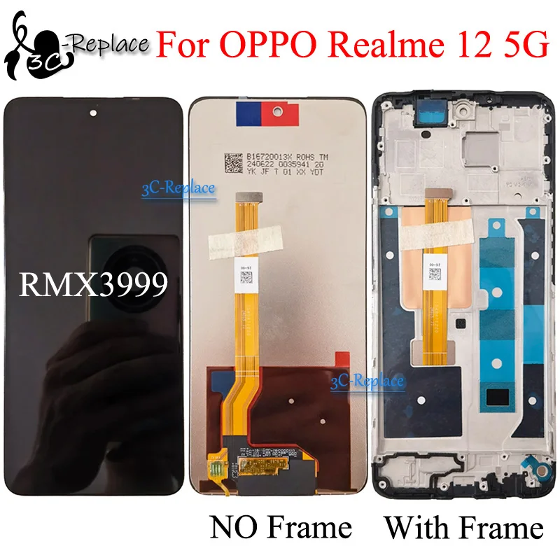 DISPLAY LCD TOUCH SCREEN per REALME 12 5G RMX3999 SCHERMO VETRO RICAMBI