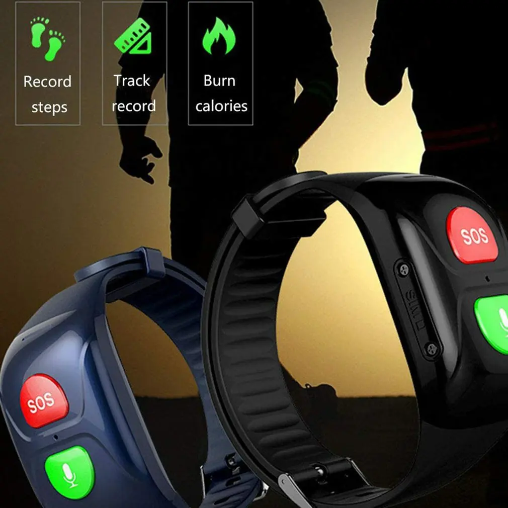 4G Elderly Older Old Man GPS+WIFI Position Swimming Heart Rate SOS App Remote Monitor Call Smart Band Watch Bracelet Smartband