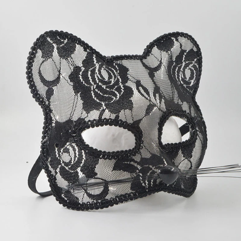 Masque de Renard en Dentelle pour Cosplay d'Halloween, Yeux Sexy, Demi-Visage, Animal, Chat, Jouets Sexuels pour Couple, Femme, 7.0