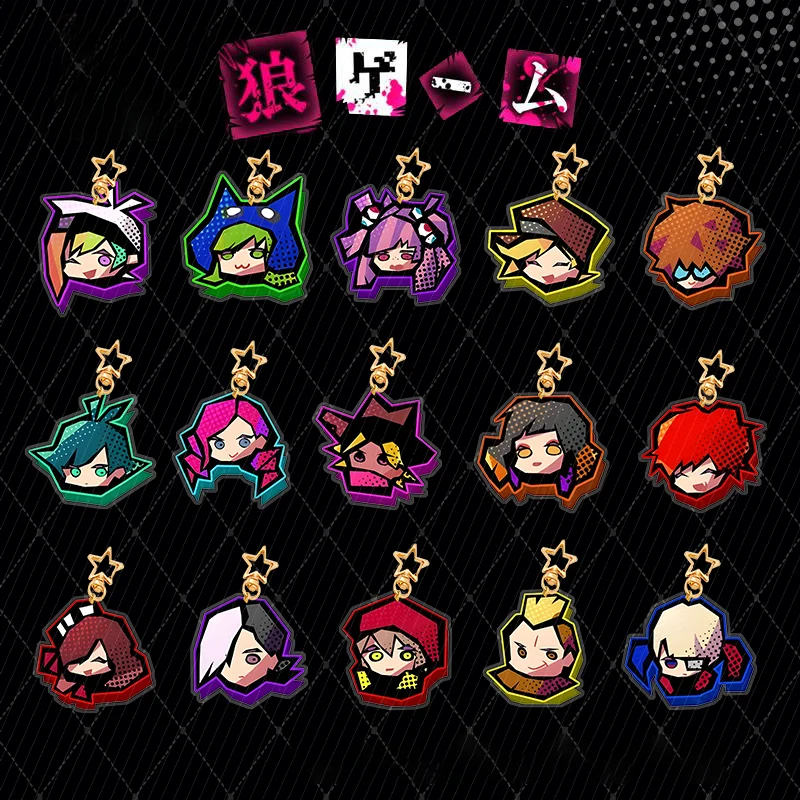 

Game Okami Another Nimura Kou Bad Wolf Cosplay Star Acrylic Keychain Bag Pendant Key Chain Ornament Key Ring Accessories Props