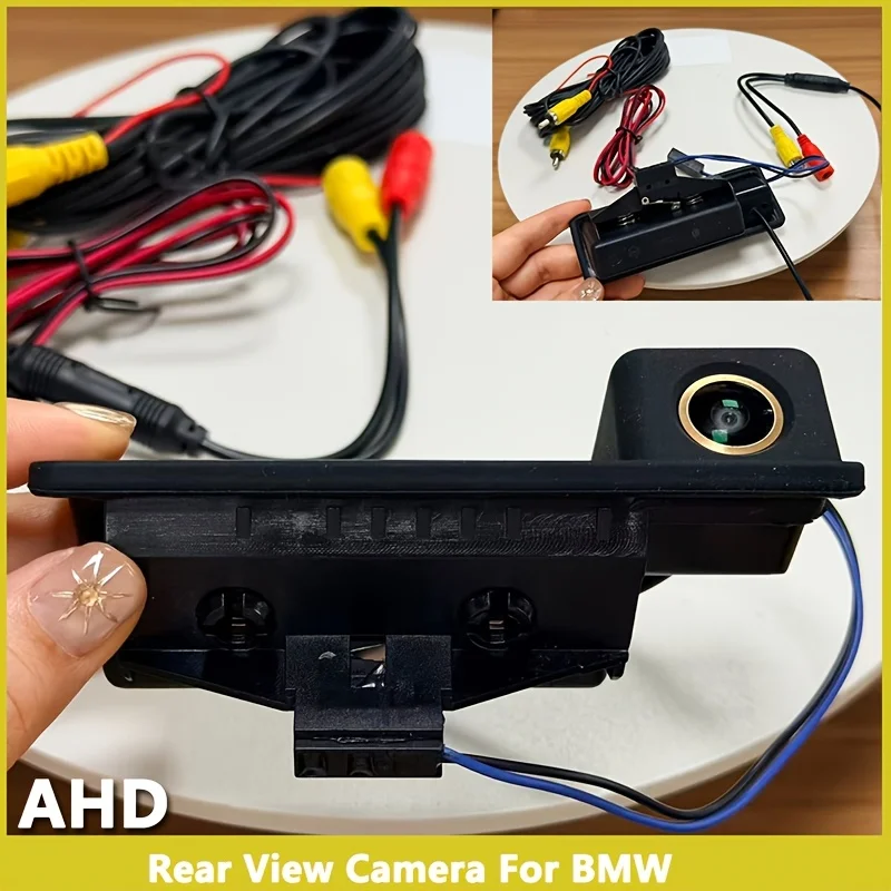 Kofferraumgriff-Kamera mit Vollfarb-Nachtsicht, Rückfahrkamera für BMW, AHD Fisheye-Objektiv-Kamera