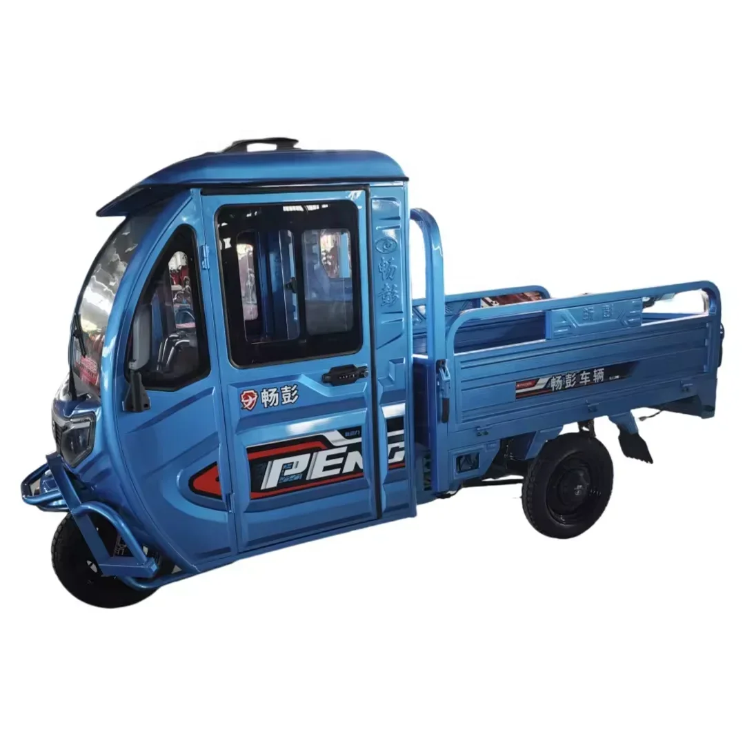 Em estoque triciclo elétrico triciclo de fazenda três rodas triciclo elétrico 60v carga fechado eec tecno 10 promoto triciclo elétrico