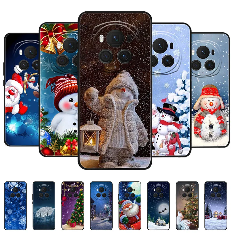 Christmas Silicone Soft Case for Honor Magic6 Pro Magic 6 Lite 5G Cover Bumper for Honor X7B X8B X9B X5 Plus Cute Bumper Funda