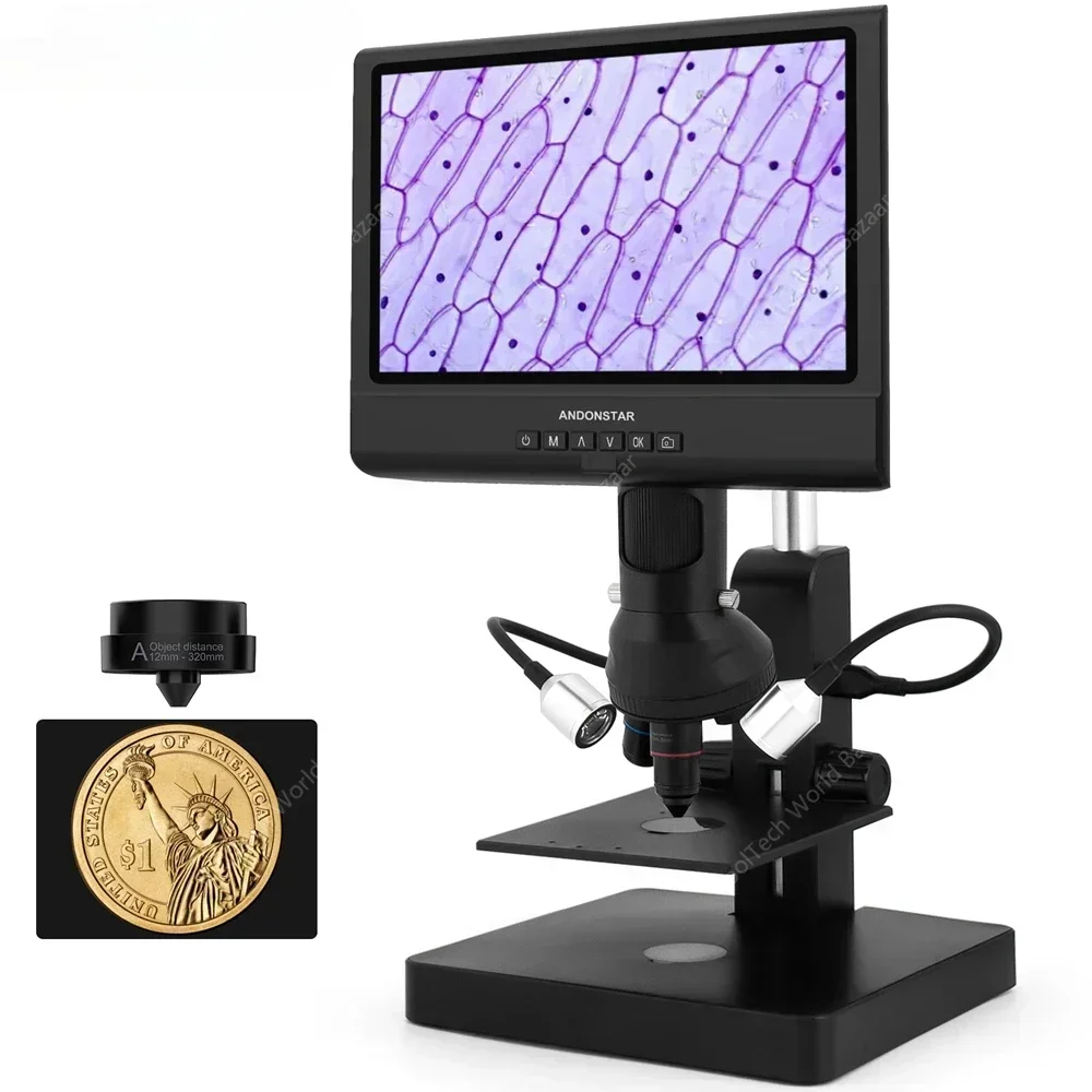 Maxgeek Andonstar AD249S-P 10-inch UHD HDMI-compatible Digital Microscope for Electronics Repairing and Biological Observation