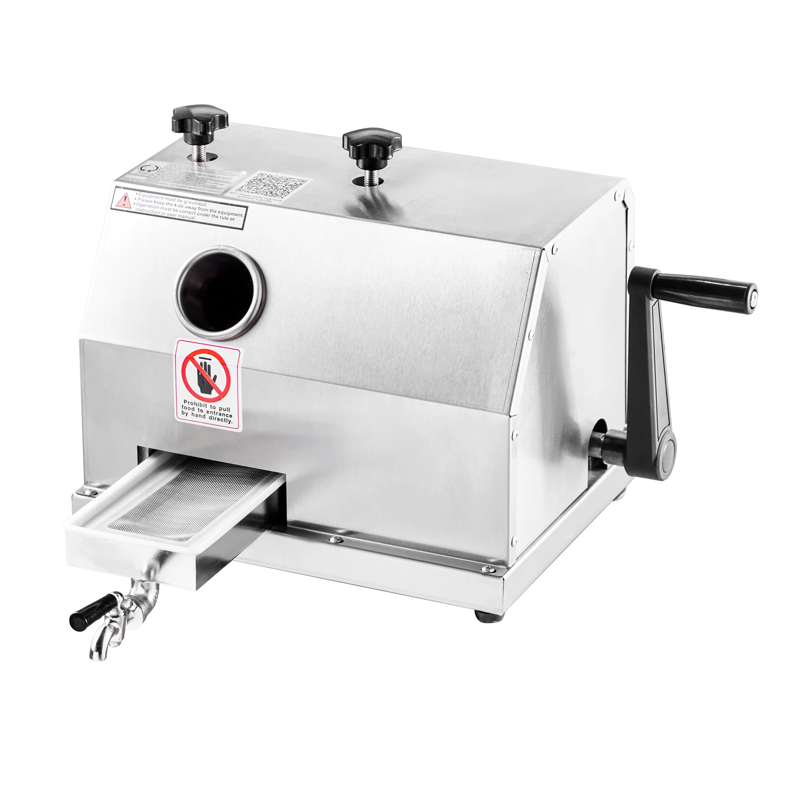 SucceBuy Commercial Sugar Cane Juicer 110LBS/H Output Sugarcane Juicer Machine with 3 Stainless Steel Rollers 2.4