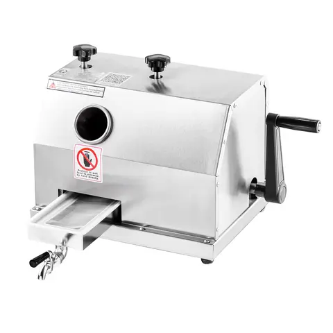 SucceBuy Commercial Sugar Cane Juicer 110LBS/H Output Sugarcane Juicer Machine with 3 Stainless Steel Rollers 2.4"Large Inlet