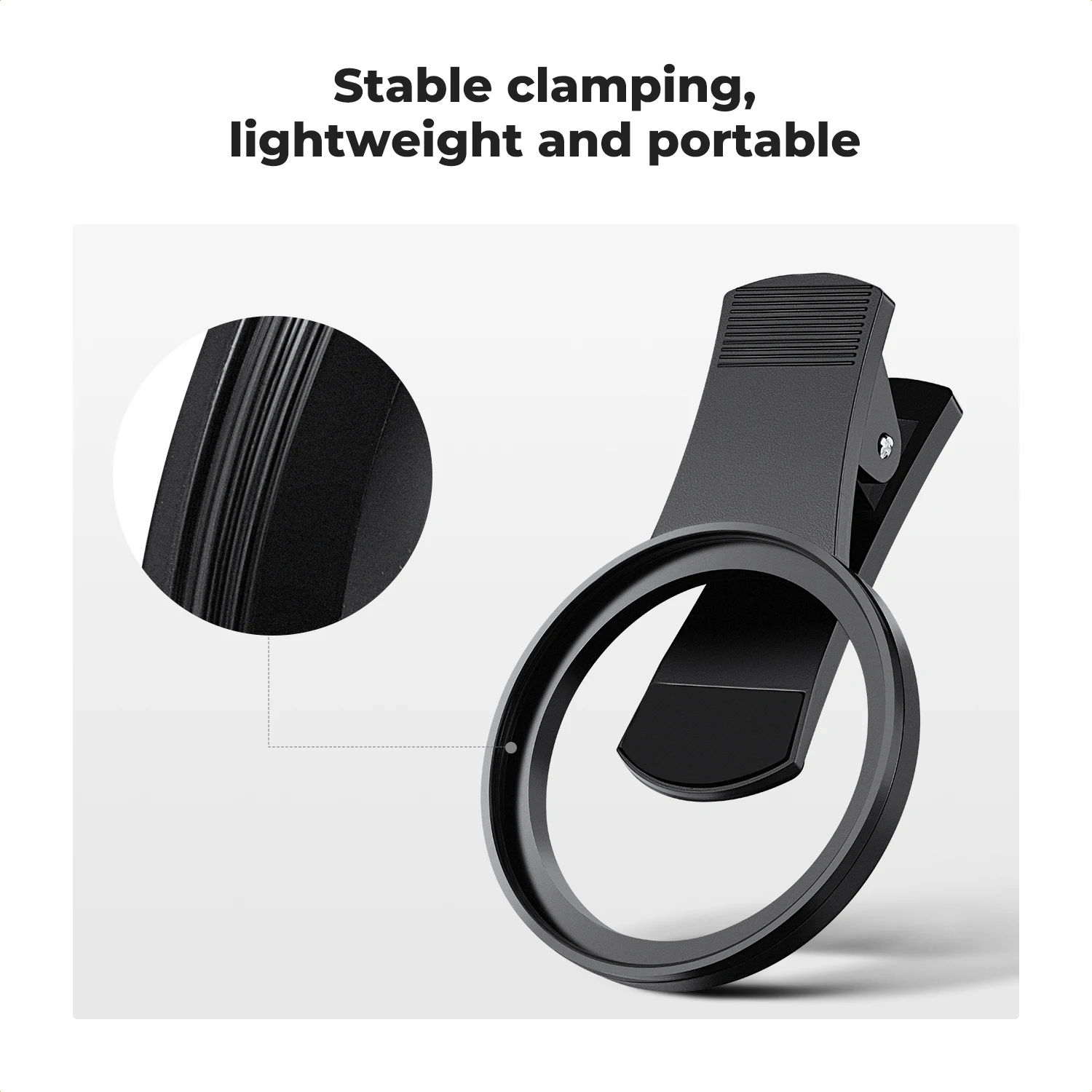 K&F CONCEPT Phone Filter Clip-On Variable ND2-400 Filter for All Phone & 52mm Camera Lens Compatible for iPhone 15 14 13 12