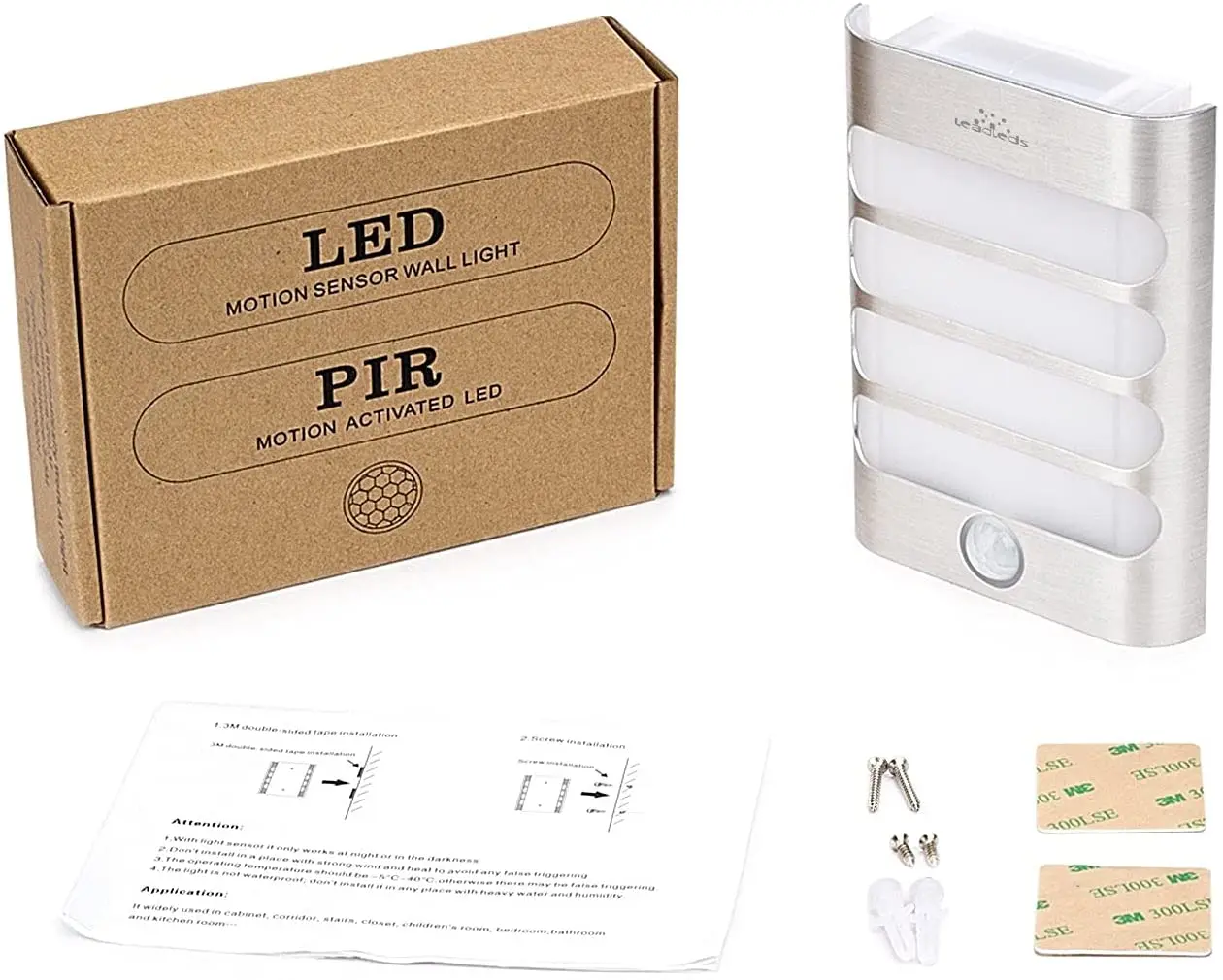 LED Intelligent Sensor Night Light  Battery or USB Charging Motion LED Wall Light for Stair,Kitchen,Bathroom,Laundry Lighting