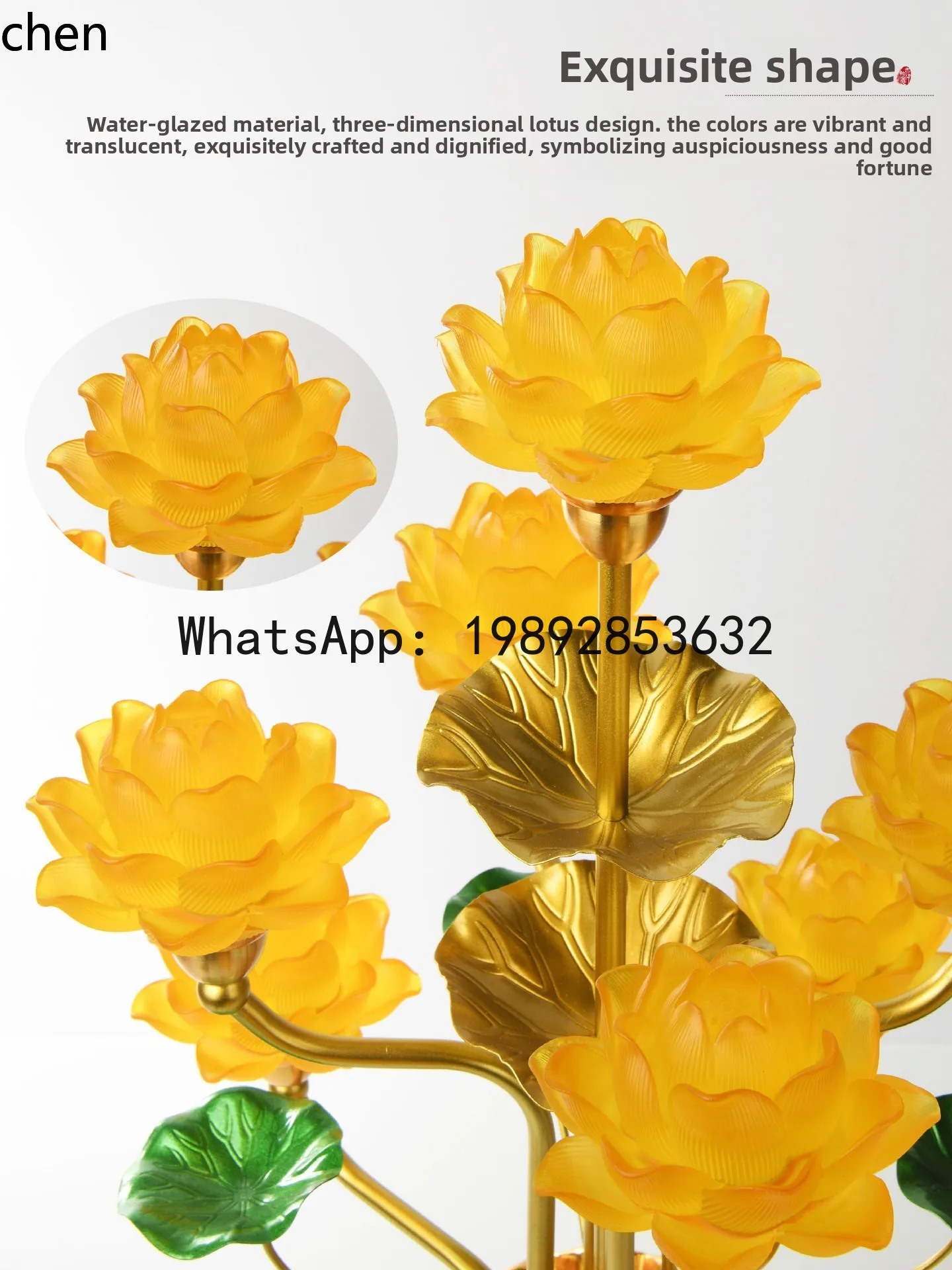 FJ lotus home buddhist guanyin buddhist hall buddhist front offering ornaments lotus everlasting ornaments