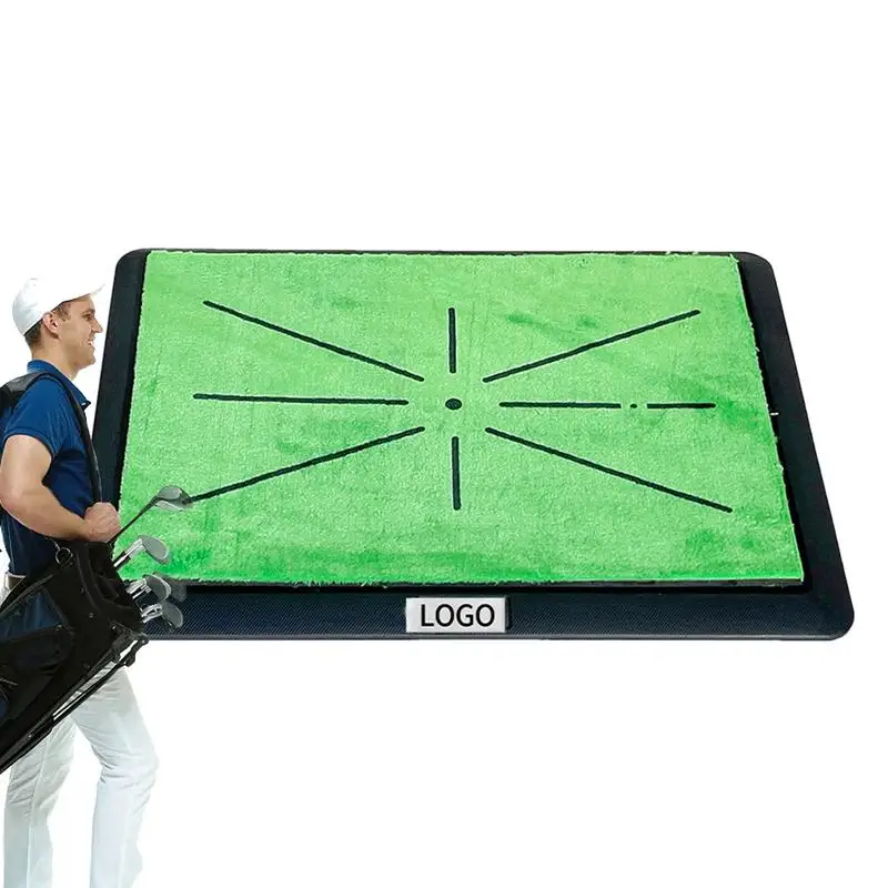 

Golf Swing Mat Golf Turf Mat Professional Guides And Detection Batting Thickening Path Feedback Golf Hitting Mat For Golf