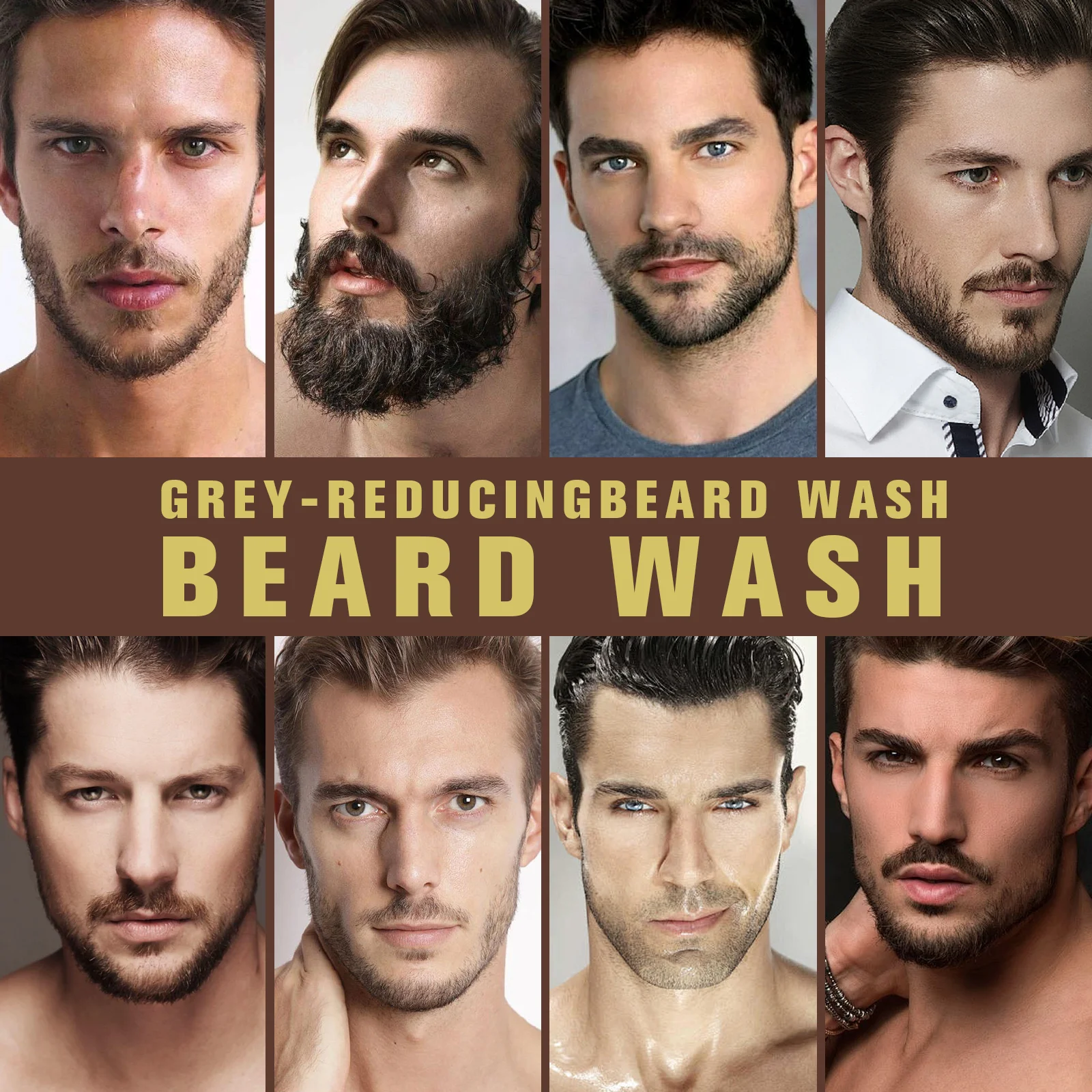 شامبو صبغ اللحية الدائم للرجال، معالجة ألوان طبيعية تدوم طويلاً، شامبو صبغ اللحية بتغطية رمادية #4