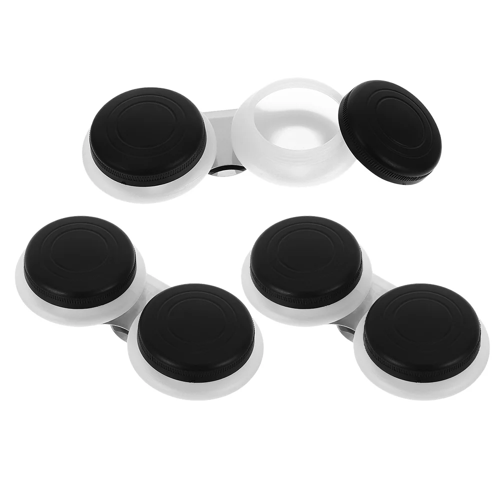 

3pcs Oil Painting Palette Cup: Dual Port Solvent Cups With Lid Spill-Proof Brush Washer For Artists Oil Paint Holder Reusable