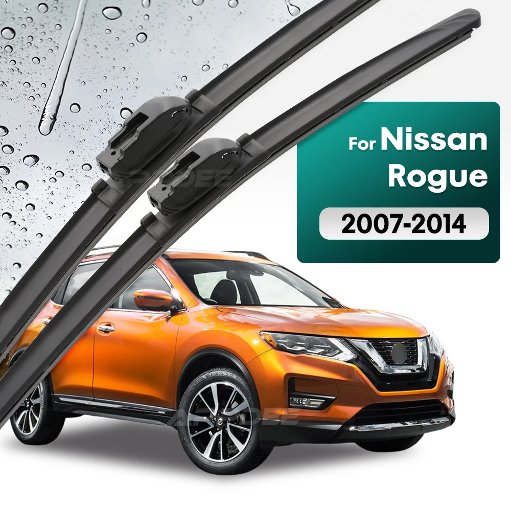 

Silicone & rubber Front Wiper Blades Set For Nissan Rogue S35 2007 - 2014 Windshield Windscreen Window Brush 26"+14"