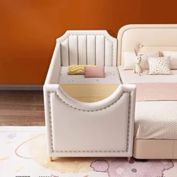 Barandilla de moda para niños, Camas de seguridad cerca del castillo de belleza, Camas de princesa para niñas, muebles de Dormitorio