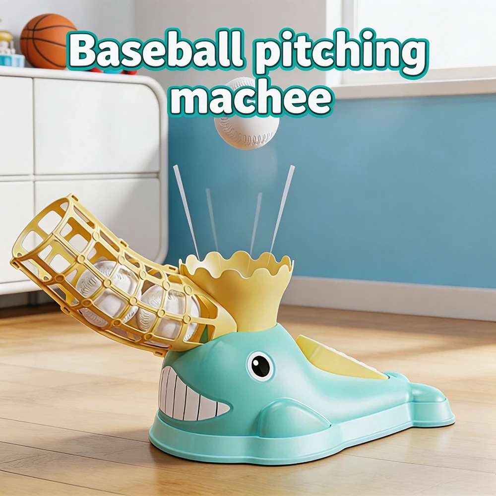 Outdoor Sports - Foot Step‑on Baseball Launcher Toy Spring