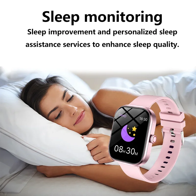 The smart watch has wireless callingmultiple sports modessedentary reminderweather forecast and message notification functions.