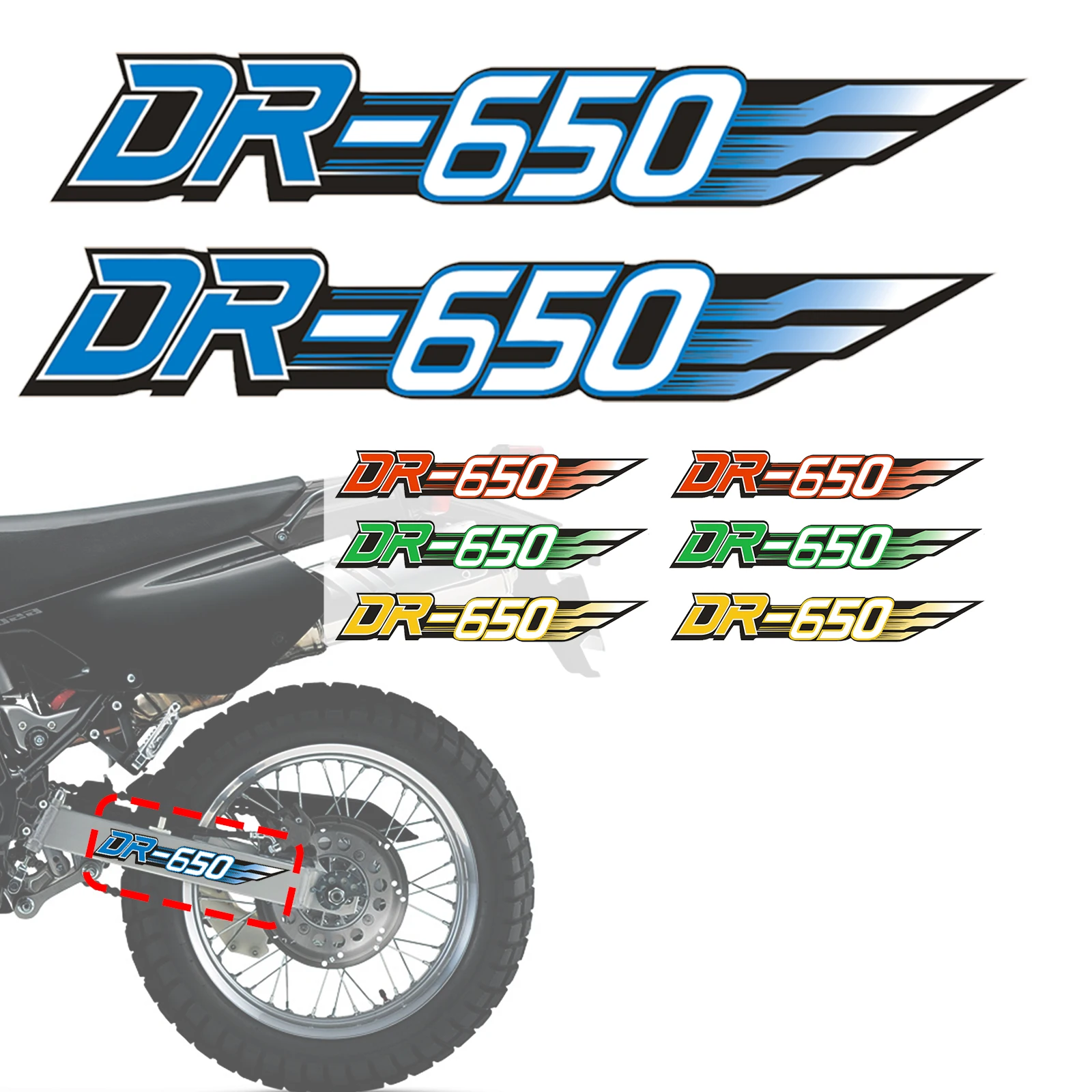 

Для suzuki DR 650 650S 650SE 650SER наклейки на маятник светоотражающие наклейки в полоску