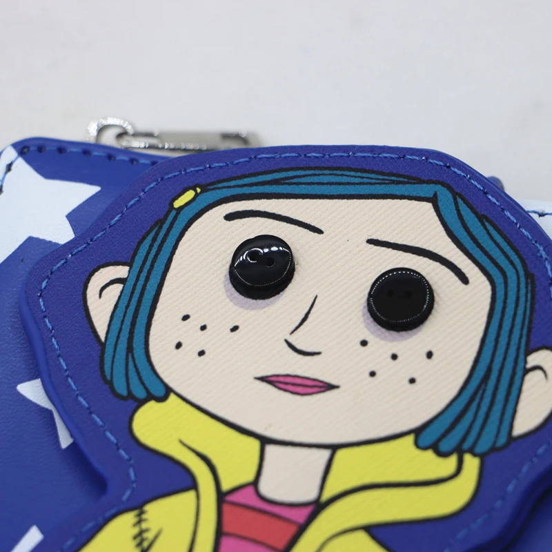 محفظة كورالاين دول آند ستارز صغيرة بغطاء قلاب وجيب بسحاب ومحفظة للعملات المعدنية وحامل بطاقات محفظة من البولي يوريثان