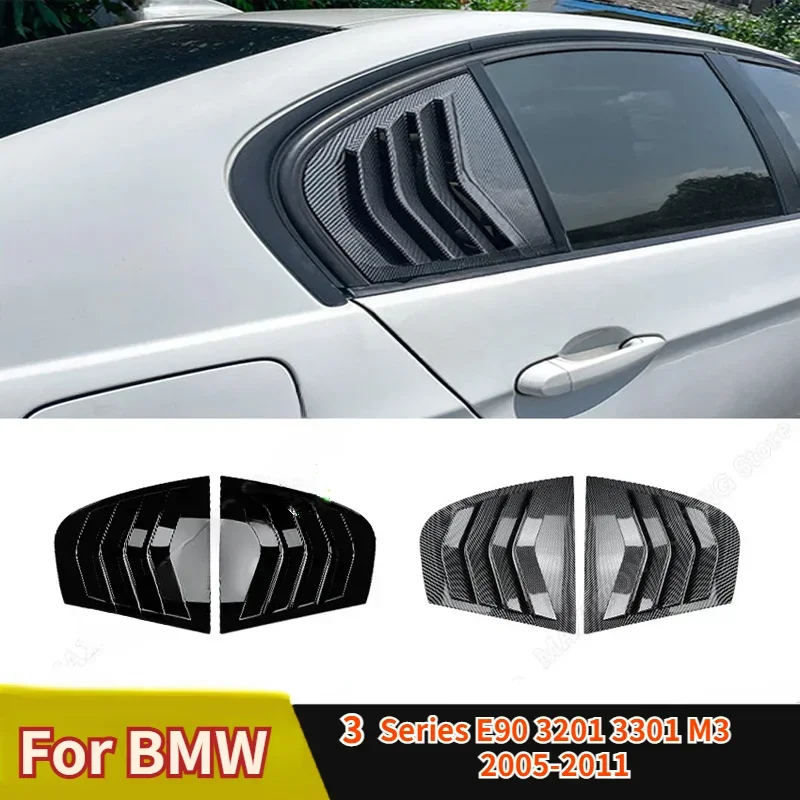 New Fit BMW 3 Series E90 320i 330i M3 2005-2011 ABS Rear Side Window Louver Shutter Triangle Decoration Modified Accessories