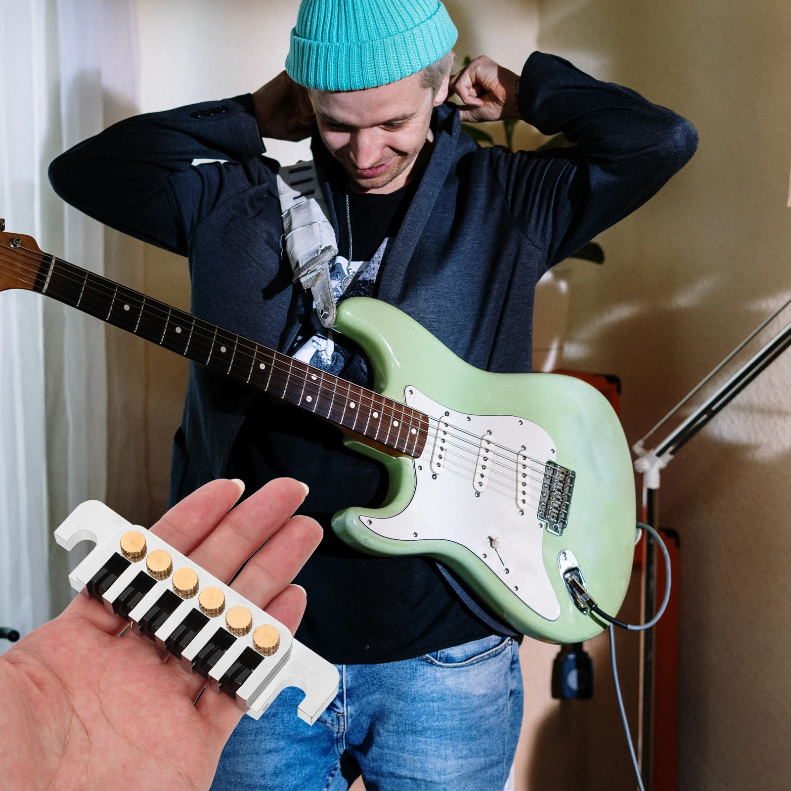 

Bridge Tailpiece Saddle Guitar Bridges and Saddles Fixed Replacement Semicircle Metal Tailpieces Accessories