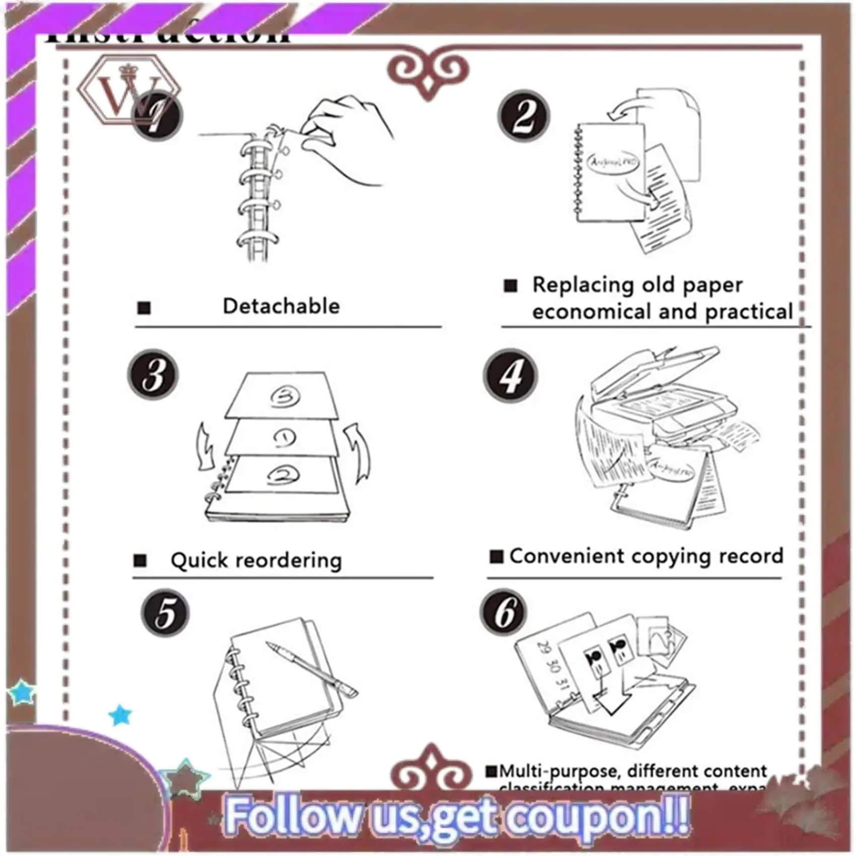 ABBG-120 Pcs 24Mm Plastic Book Binding Discs, Discbound Expansion Discs, Heart Binder Rings Mushroom Hole For DIY Notebooks