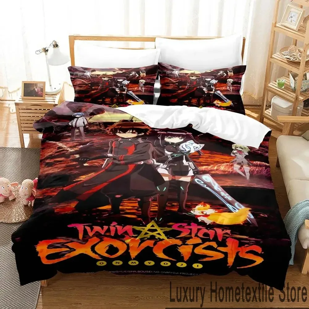 

3D Print Anime Twin Star Exorcists Bedding Set Duvet Cover Bed Set Quilt Cover Pillowcase Comforter king Queen Size Boys Adult