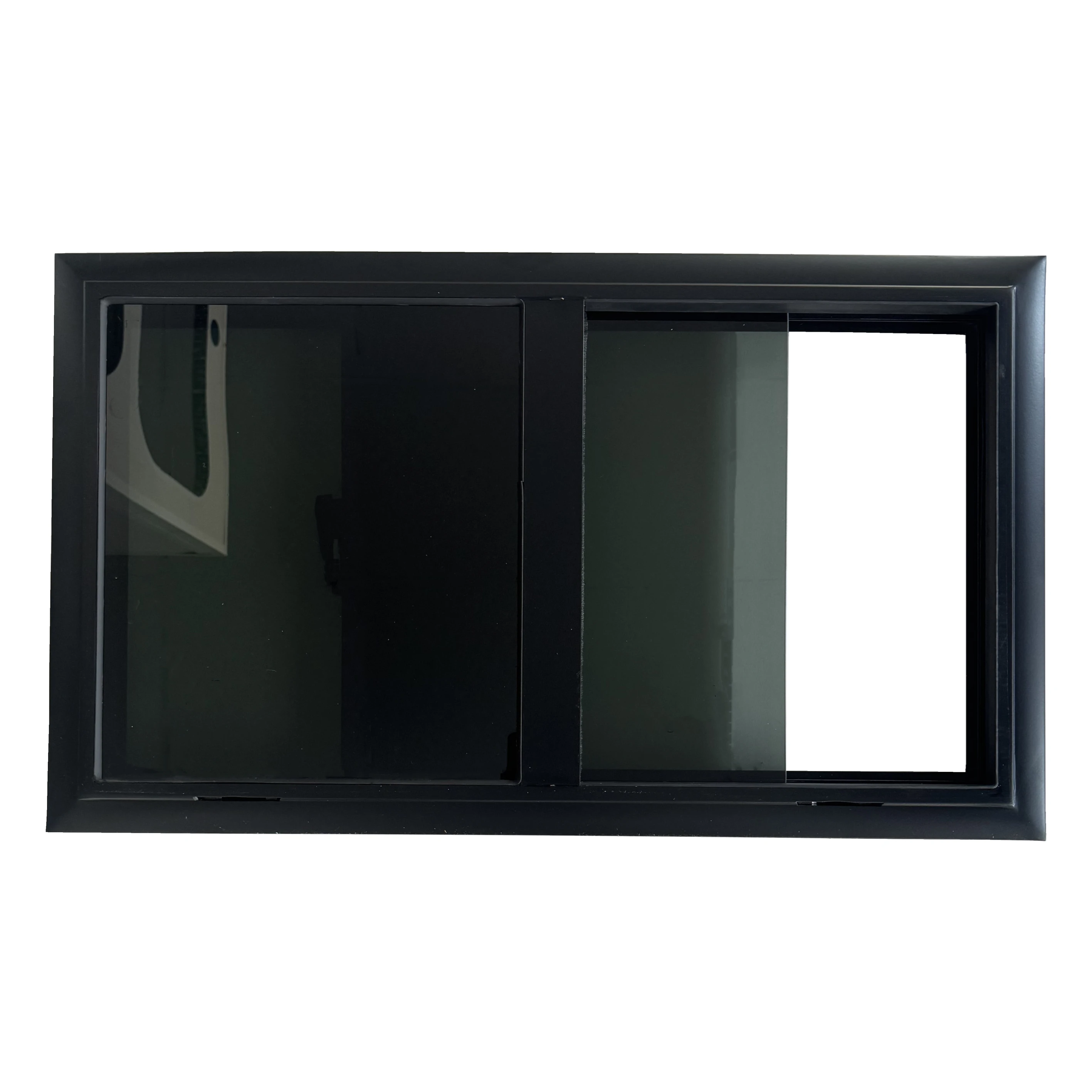 Right Angle Tempered Glass Horizontal Sliding Window With Aluminum Alloy Frame For Motorhome Trailer Caravan RV