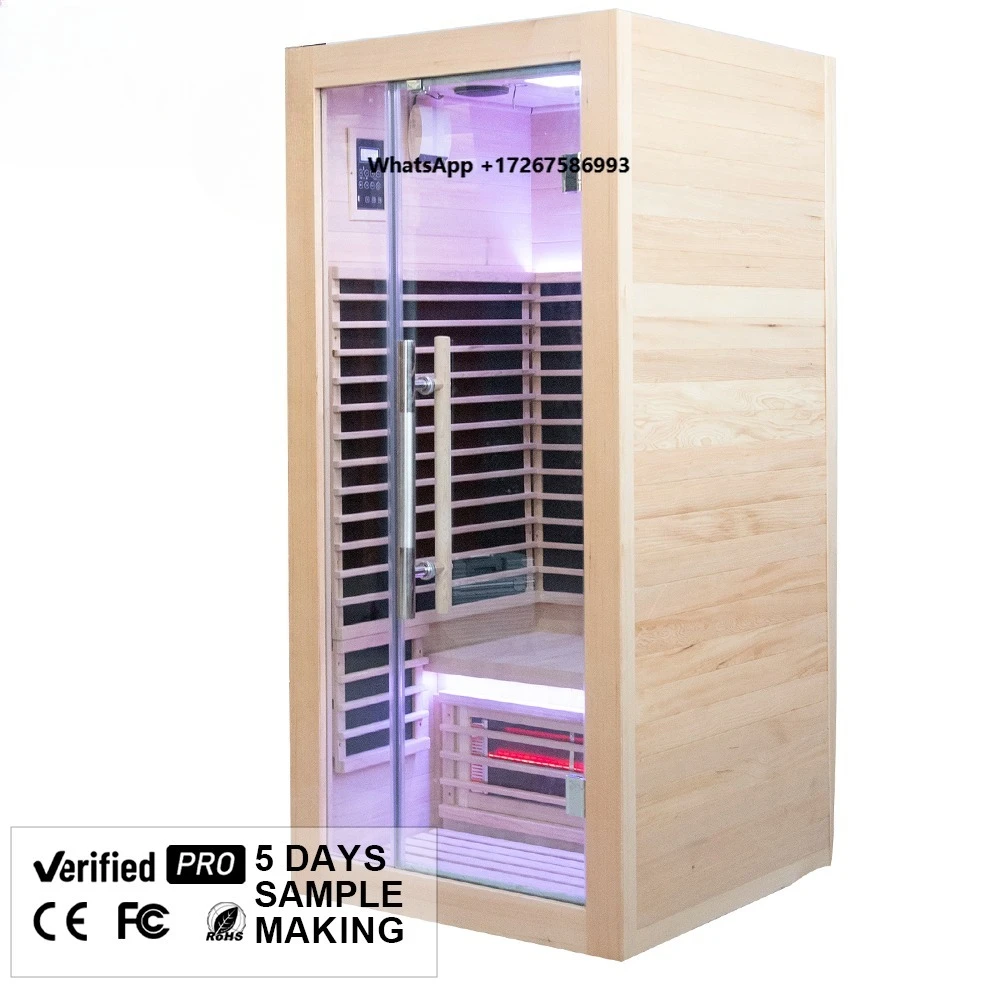 Energy Efficient Non-toxic Modern Indoor Red Far Infrared Sauna Room with Insulated Panels for Boutique Hotel and Gym